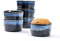 Porcelain Ramekins, Stoneware Baking Dishes - 240ML for Souffle, Creme Brulee, Ceramic Dipping Bowls for Baking, Souffle Dish Oven Safe Set of 6 - Blue