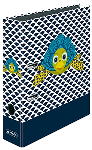 Herlitz 50040209 Ordner maX.file, A4, 8cm, Motiv: Cute Animals Turtle, 1 Stück