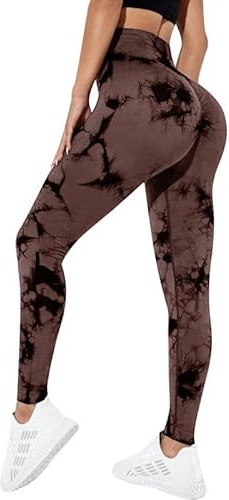 Litthing Femme Push Up Leggings Scrunch Butt Lift Sport Pantalon Equitation sans Couture Taille Haute Pantalons Yoga Elastique Contrôle du Ventre Legging pour Jogging Fitness Gym