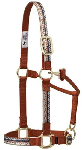 Weaver Leather Adjustable Patterned Nylon Horse Halter, Medium, 35-6785-259, Trekking West