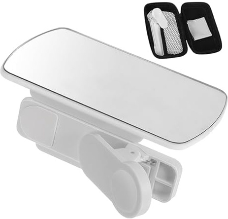 2 stycken spegelreflektor för mobiltelefon, justerbar kamera reflektionsspegelklämma spegelreflektion sclip kit justerbar spegeleffekt objektiv för kreativ fotografering för de flesta smartphones (vit