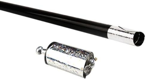 Xweptuy Bastón con Apariencia de Metal, Accesorio para Truco, Varita telescópica para Trucos, Accesorios Extensibles, Personal de Bolsillo, Negro #1
