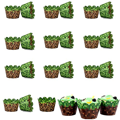 Cupcake Toppers, 24 Pcs Muffin Cupcake, Cupcakes,Cupcake Papier, Caissettes de Pâtisserie, Emballage de Cupcakes, Caissettes de Décoration, Utilisé pour la Décoration de Fête