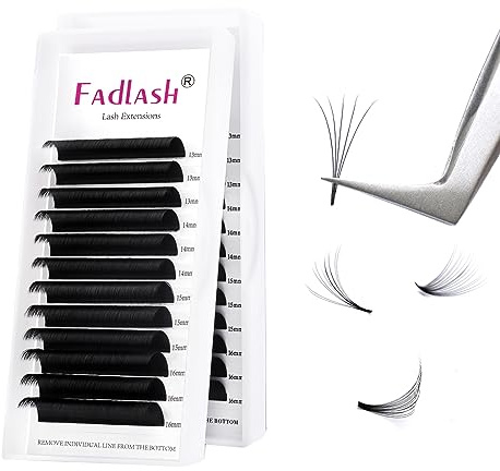 FADLASH ögonfransförlängning Easy Lashes 0,07-CC Curl 13–16 mm konstgjorda ögonfransar silke volym ryska professionell Easy Fanning Lash Bukett Hemlagad