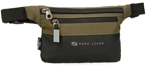 Pepe Jeans Jarvis Sac à main, Vert foncé, Talla única, Sac banane plat