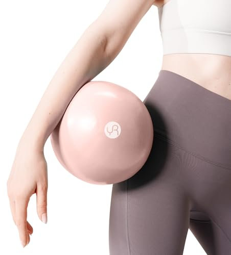 RYTMAT Gymnastikball Klein 25cm Pilates Ball Anti-Burst Weicher Yoga Ball Fitnessball für Gym Pilates Yoga Ganzkörpertraining mit aufblasbarem Strohhalm