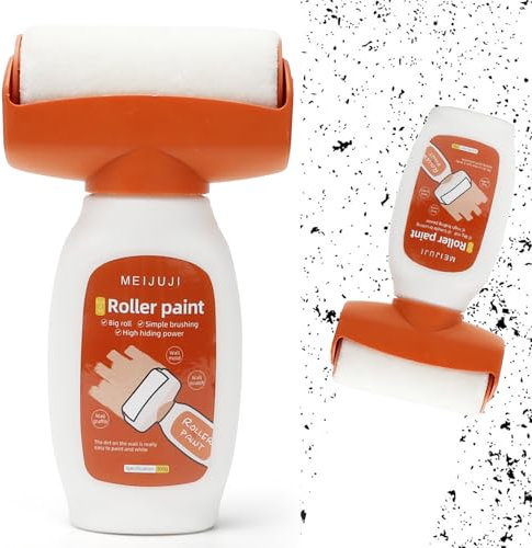 Pintura de Pared 2 en 1 Con Rodillo y Pasta de Reparación 500 g Para Arañazos, Graffiti y Manchas