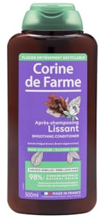 Corine de Farme, Après-Shampooing Lissant à l'Extrait d'Algue Brune 500ml - Démêle, Nourrit et Lisse les Cheveux, Limite les Frisottis, Convient à Tout Type de Peau, Unisexe