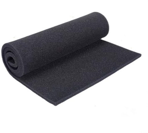 Rollo de filtro de aire de espuma de carbón activado negro de 1m, hoja cortada a medida para campanas extractoras, aire acondicionado y purificadores de aire