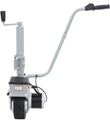 Ecoggeder Släpvagn, stödhjul, 12 V, elektrisk växellåda, släpvagn, max. Släpvagnsbelastning 2 270 kg, justerbar höjd, släpvagnslyft 32/42 cm 6–7 m/min för släp, husvagn, släpvagnslyft