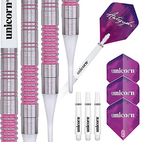 Unicorn Autograph 80% Tungsten Soft Tip Fléchettes Femme, Blanc, 19G