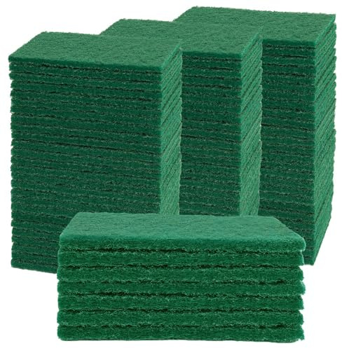 YoleShy 40 Pcs Scouring Pad, Dish Scrubber Scouring Pads,4 x 6 inch Green Reusable Household Scrub Pads for Dishes, Kitchen Scrubbers & Metal Grills