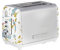 Laura Ashley Elveden White Stainless Steel Toaster 2 Slice By VQ - Multi Functional 2 Slice Toasters Wide Slots with 7 Variable Browning Control, Defrost, Reheat Mode - Bread Toaster with Warming Rack