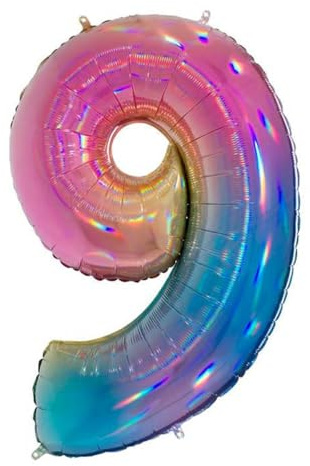 GRABO F819RH-P folieballong, färgglad holografisk, 102 cm/40 tum