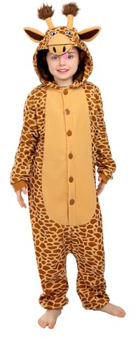 Funidelia | Déguisement Girafe Onesie pour Fille et garçon Taille 7-9 Ans Animaux, Désert - Couleur: Multicolore, Accessoire pour déguisement - Déguisements Amusants pour Vos soirées.