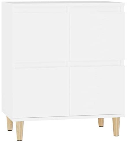 vidaXL Buffet, Armoire Latérale, Placard avec Rangement, Meuble de Salon Salle de Séjour Intérieur, Scandinave, Blanc Bois d'Ingénierie
