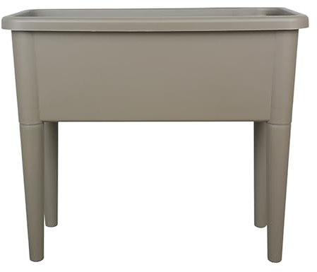 simpa XL Raised Bed Taupe Plastic 76cm Trough Planter Long Pot - 76cm (L) x 65cm (H) x 37cm (D)