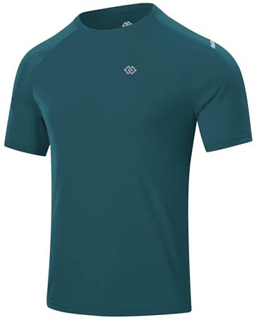 MoFiz UV Shirt Herren Wasser Schwimmshirt Schwimmen Tshirt für Surfen Schnell Trocknendes Rashguard Wandern Funktionsshirt Limonen Grün EU XL