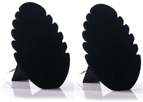 Acrylic Espositore Collane in Velluto,2 Pezzi di Collana per espositore per Appendere collane, portagioie, Porta Organizer per Gioielli, Velluto, Colore Nero