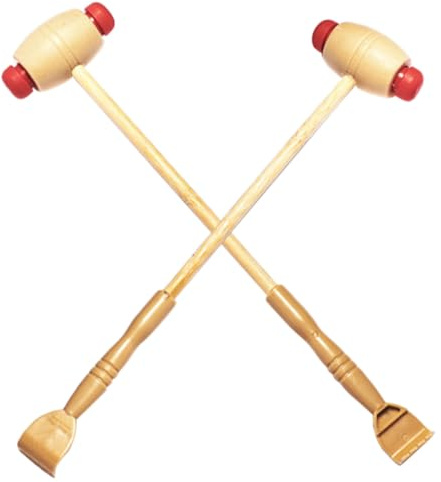 FRCOLOR Martillos de Masaje de Madera 2piezas para Masaje Manual en Casa y Oficina, Superficie Suave para Ejercicio de Músculos y Alivio Corporal Eficaz
