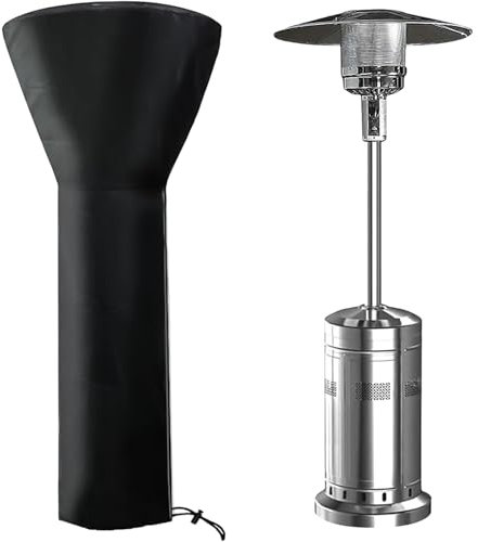 Funda Estufa Exterior, Funda para Calentador de Patio, Cubierta Impermeable para Calentador, Patio Heater Cover, Impermeable, Resistente al Viento, Adecuada para Jardín, Patio, Patio, Negro