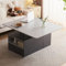 Mesa de centro multifuncional elevable - La mesa se abre a 2 mesas, gran capacidad, muebles modernos de salón, mesa de comedor de oficina Mesa auxiliar Mesa multifunción (gris)