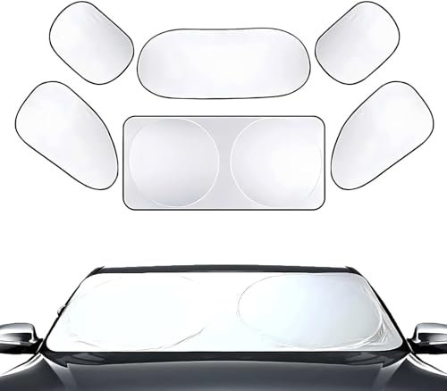 Parasole per Auto, Parasole per auto tutte finestra posteriore anteriore,Coprisole Auto Parabrezza, Protettore Contro i Raggi UV, Pieghevole, Adatto la Maggior Parte dei Veicoli