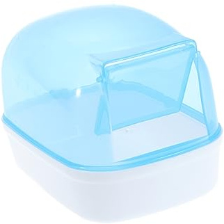 WOONEKY Bañera para Hámster y Animales Pequeños, Baño De Plástico Duradero, Tamaño Adecuado, Color Aleatorio, Uso En Hábitat y Jaula, Accesorios para Hámsters y Jerbos