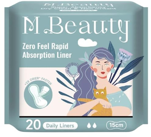 M BEAUTY - Protège-slips Barely Touch – 150 mm – 20 pièces – Sensation zéro et absorption rapide – Doux et confortables – Hypoallergéniques