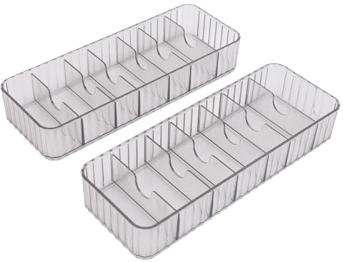 Cryfokt 2st Genomskinlig Kabelbox Heavy Duty Elektronikorganisatör för Hemmakontor med 20 Trådar