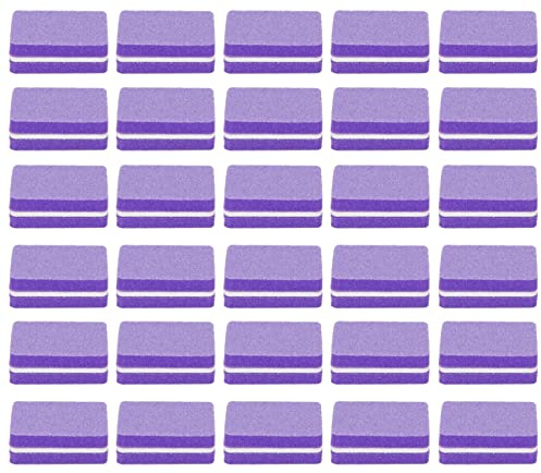 Bloc tampon à ongles professionnel, lime de ponçage, noyau en éponge haute densité, outils d'art des ongles pour manucure et pédicure, Salon à domicile, ongles en Gel acrylique (Violette)