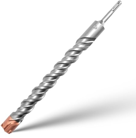 SDS Plus Professionell Hammarborr Betongborr Med 4 Hårdmetallskärande Kakelborr Metallborr Stenborr Betongborr Slagborrborrning för Betong, Natursten, Tegelvägg 32mm x 350mm