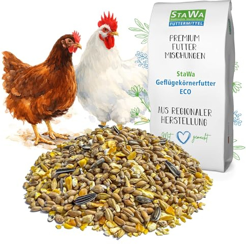 StaWa Geflügelkörnerfutter Eco, die preisbewusste Körnermischung für den Alltag, Hühnerfutter, Entenfutter, 25 kg