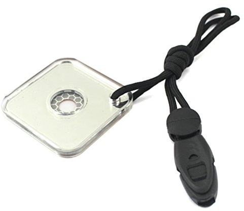 Miroir de signal de survie avec sifflet d'urgence et corde