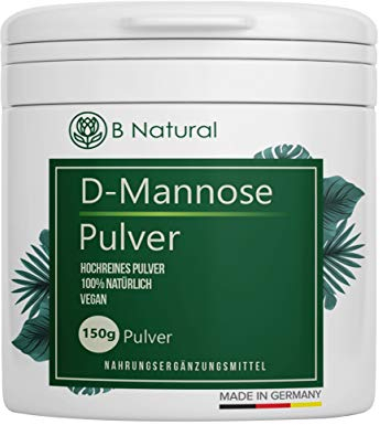 D Mannose Pulver 150g - Rein & naturbelassen Ohne Zusätze –Vorrat für 2,5 Monate Laborgerpüft – Vegan – Messlöffel enthalten