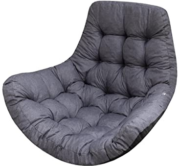 PillowPrim Cuscino per dondolo sospeso in polyrattan, imbottitura, cuscino per dondolo, colore blu scuro