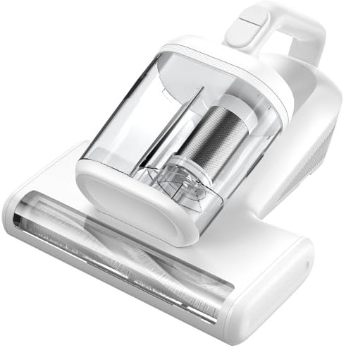 WEPMMJ Aspiradora Antiacaros Colchones con Luz UV - 15KPa Aspirador Ácaros con 60°C Aire Caliente y Vibración Depósito Extraíble 1L, con Cable 5M, Ideal para Colchon, Sofá y Alfombra