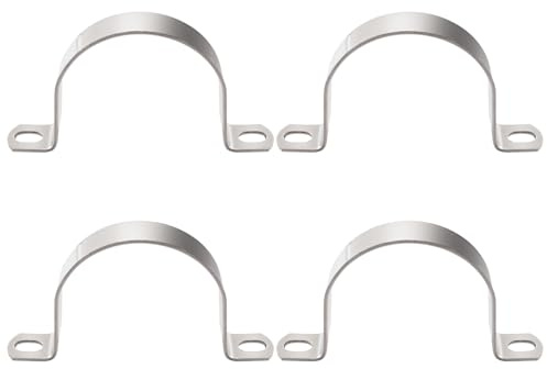 YYIGVMO 4 Pezzi Ø 60mm U-Fascette Stringitubo, Cinghia Rigida per Tubi in Acciaio Inox 304, Clip per Condotto con 2 Fori, per Tubi e Cavi