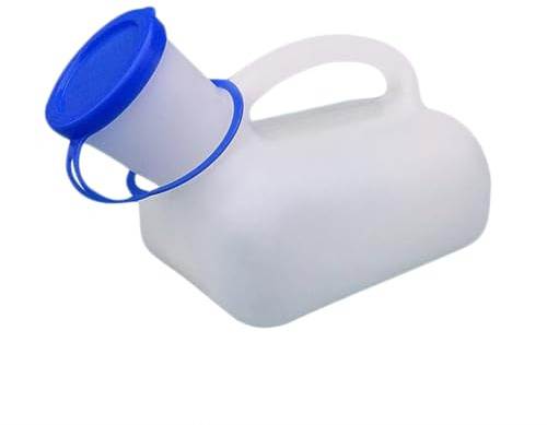 Orinatoio Portatile,Contenitore Urine 1L con Coperchio ad Imbuto | Toilette da Viaggio Antigoccia per Uomini Donne Campeggio Escursionismo Trekking Passeggiate Viaggi Stradali Attività All Aperto