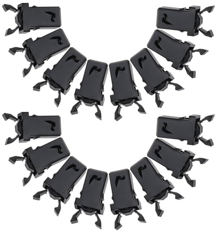 VICASKY 100pcs Black Push Type Trash Can Lid Locks Universal Garbage Bin Latch Clips Replacement for Bathroom Waste Basket and Diaper Disposal Covers