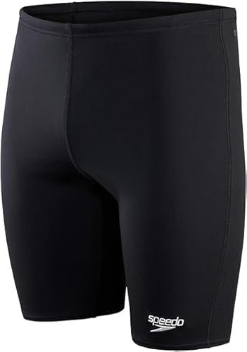 Speedo Herren ECO Endurance+ V Cut Mid Jammer Schwimmhose | Chlorbeständig | Recyclingmaterial | Bequeme Passform | Schwimmtraining | Fitness Schwimmbekleidung, Schwarz, 36