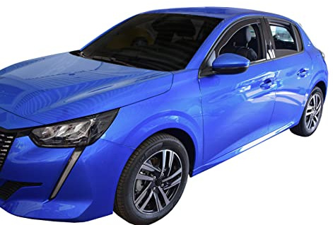 J&J AUTOMOTIVE Heko Déflecteurs d'air et de Vent pour Peugeot 208 Depuis 2019, Lot de 2pcs, Teintés, Avant et Arrière, Aérodynamique