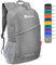 ZOMAKE Ultraleicht Faltbarer Rucksack 20L,Kleiner Rucksäcke Wasserdicht Wanderrucksack Packable Backpack für Damen Herren Outdoor Wandern(Silber Grau)
