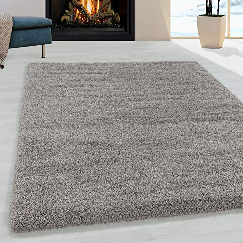 Muratap Pearl Soft Teppich - Hochflor Teppich Extra Weich für Wohnzimmer, Schlafzimmer, Kinderzimmer, Flur Moderner Deko - Große: 140x200 cm - Farbe: Beige