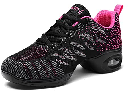 CERYTHRINA Jazzskor för kvinnor snörning sneakers moderna dansskor plattform promenaddansskor