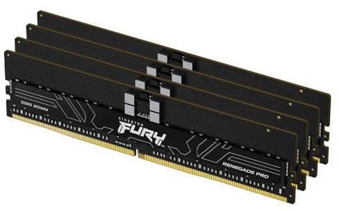 Kingston FURY Renegade Pro EXPO 64GB 5600MT/s DDR5 ECC Reg CL28 DIMM (Kit of 4) Memory Overclockable ECC registered DIMM- KF556R28RBEK4-64
