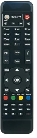 PERFASCIN Replace Remote Control Fit for FreeSat GTmedia V8 Super V8 Golden V8 Nova V9 Pro Digital Satellite Receiver Decoder DVB-S2/T2/C HD IPTV