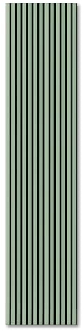 KAISER plastic® Akustikpaneele | Farbe: Pastellgrün | Wandpaneele in verschiedenen Formaten | Lamellenwand in Pastellfarbe | moderne Wandverkleidung (120 x 60 cm)