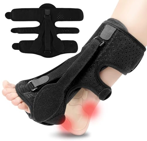 PIWOSGOL Fascite Plantare, Tutore Tendine D'achille con 3 Cinghie Regolabili e Imbottitura in Schiuma, Tutore Fascite Plantare per Fascite Plantare, Piedi Piatte e Tendinite D'Achille