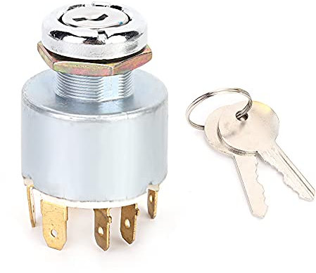 Interruttore di Accensione 12 V, Chiave di Accensione Universale a 4 Posizioni, Chiavi di Blocco Dell'interruttore di Accensione per Auto, Camion, Trattore, Barca